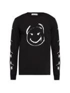 Matchesfashion.com Undercover - Smiley Face Cotton Sweatshirt - Mens - Black