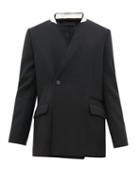 Matchesfashion.com Haider Ackermann - Raw Edged Wool Herringbone Jacket - Mens - Black Multi