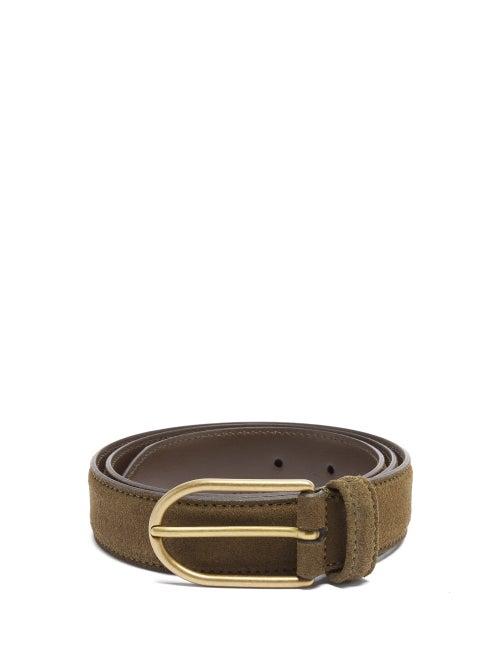 Anderson's - Suede Belt - Mens - Khaki