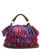 Matchesfashion.com Diane Von Furstenberg - Raffia Fringe Bucket Bag - Womens - Pink Multi