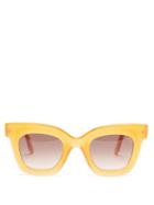 Lapima - Lisa Square Acetate Sunglasses - Womens - Orange