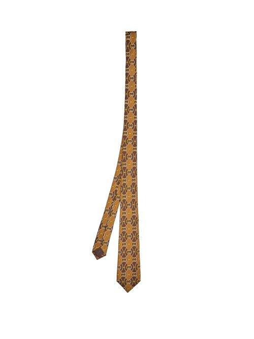 Matchesfashion.com Gucci - Gg Print Silk Satin Twill Tie - Mens - Brown