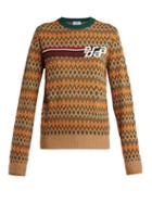 Matchesfashion.com Prada - Fair Isle Wool Blend Sweater - Womens - Brown Multi