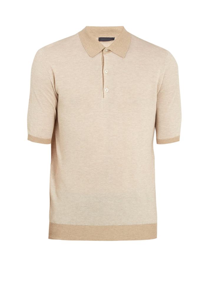 Thom Sweeney Cotton-knit Polo Shirt