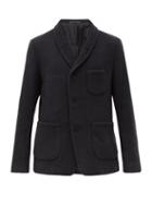 Matchesfashion.com Giorgio Armani - Single Breasted Camel Felt Jacket - Mens - Black