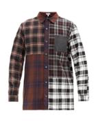 Matchesfashion.com Loewe - Anagram-patch Checked Cotton Shirt - Mens - Multi