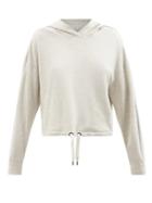 Brunello Cucinelli - Cotton-blend Jersey Hooded Sweatshirt - Womens - Light Grey