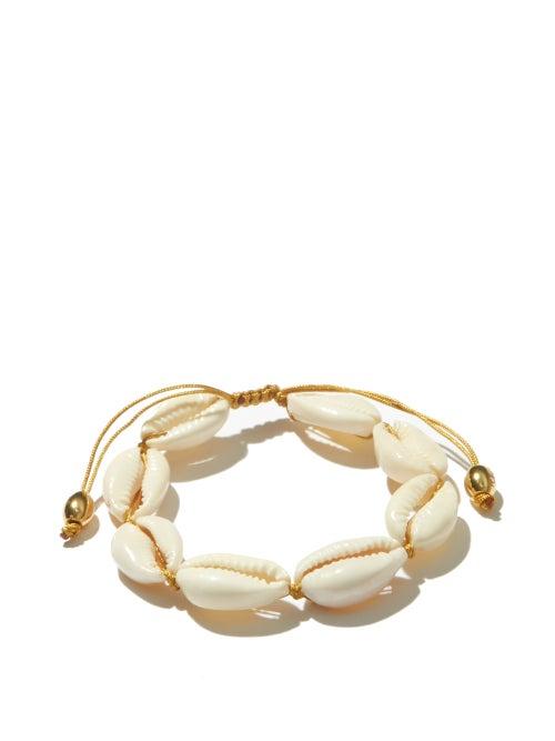 Ladies Jewellery Tohum - Puka Shell & 24kt Gold-plated Bracelet - Womens - White