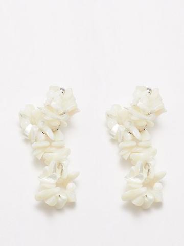 Completedworks - Pearl & Recycled-silver Drop Earrings - Womens - White