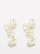 Completedworks - Pearl & Recycled-silver Drop Earrings - Womens - White