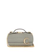 Matchesfashion.com Chlo - C Crocodile-debossed Leather Vanity Bag - Womens - Grey