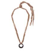 Matchesfashion.com Jil Sander - Knotted Silk-ribbon Pendant Necklace - Mens - Black