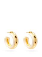 Matchesfashion.com Aurlie Bidermann - Nazca 18kt Gold-plated Hoop Earrings - Womens - White Gold