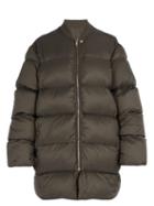Matchesfashion.com Rick Owens - Flight Necked Duvet Jacket - Mens - Grey