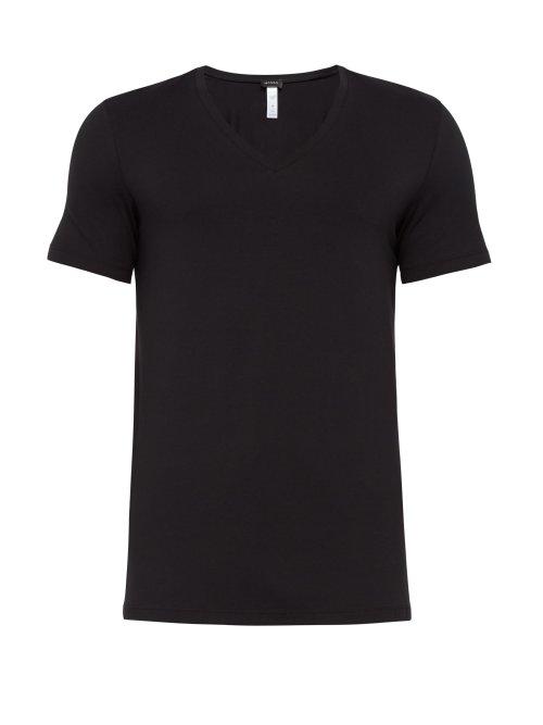Matchesfashion.com Hanro - Superior V Neck Cotton Jersey T Shirt - Mens - Black