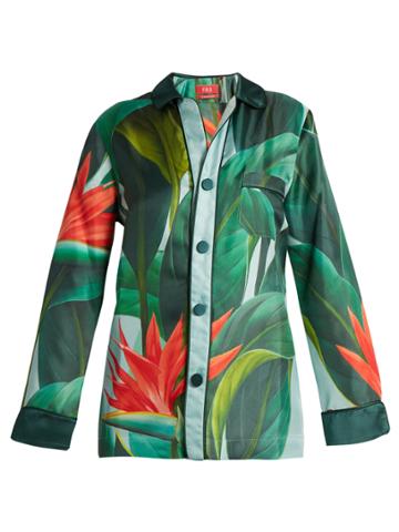 F.r.s - For Restless Sleepers Nemesi Tropical Floral-print Silk Shirt