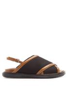 Marni Mesh And Leather Cross-strap Sandals