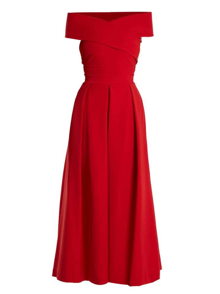 Preen By Thornton Bregazzi Virginia Off-the-shoulder Cady Dress