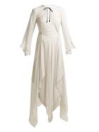 Matchesfashion.com Roland Mouret - Austonley Draped Silk Crepe Dress - Womens - Ivory