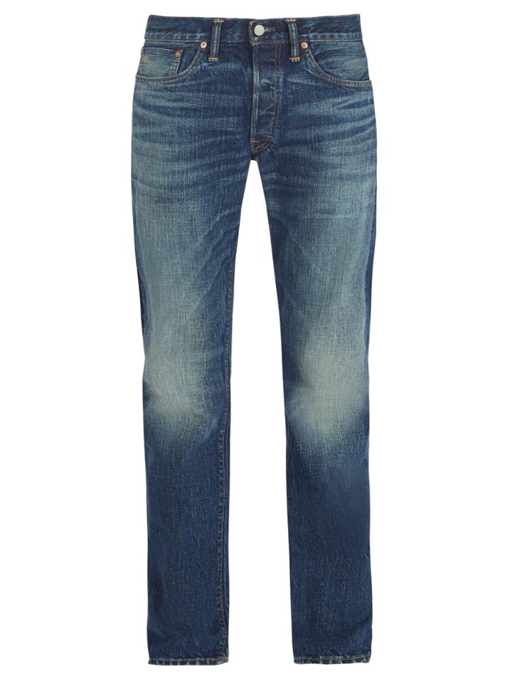 Rrl Low-rise Straight-leg Stonewash Jeans