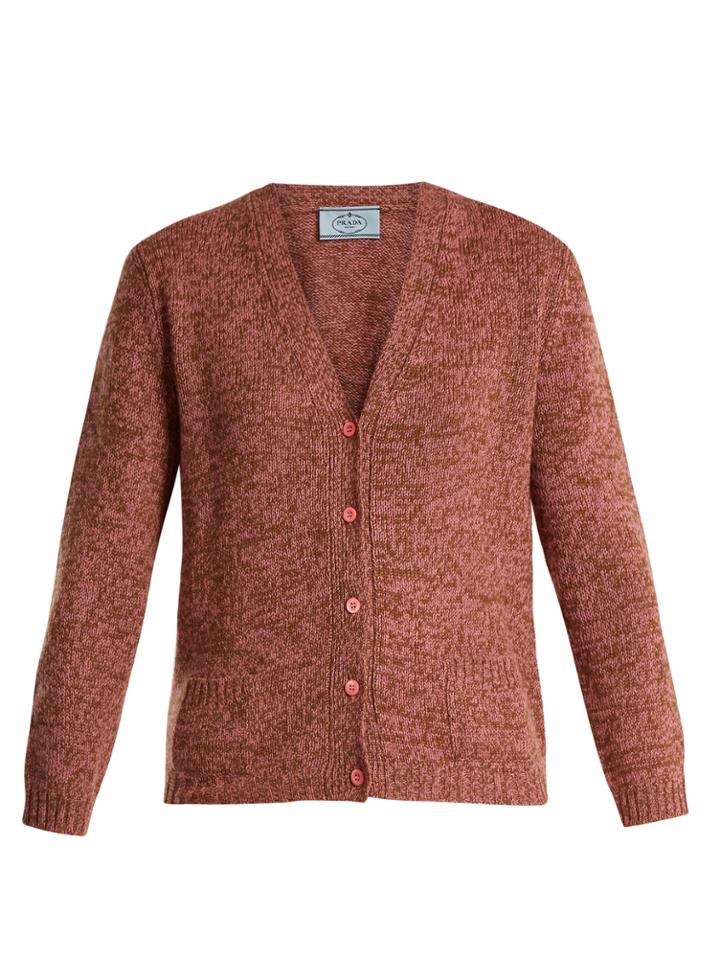 Prada V-neck Cashmere Cardigan