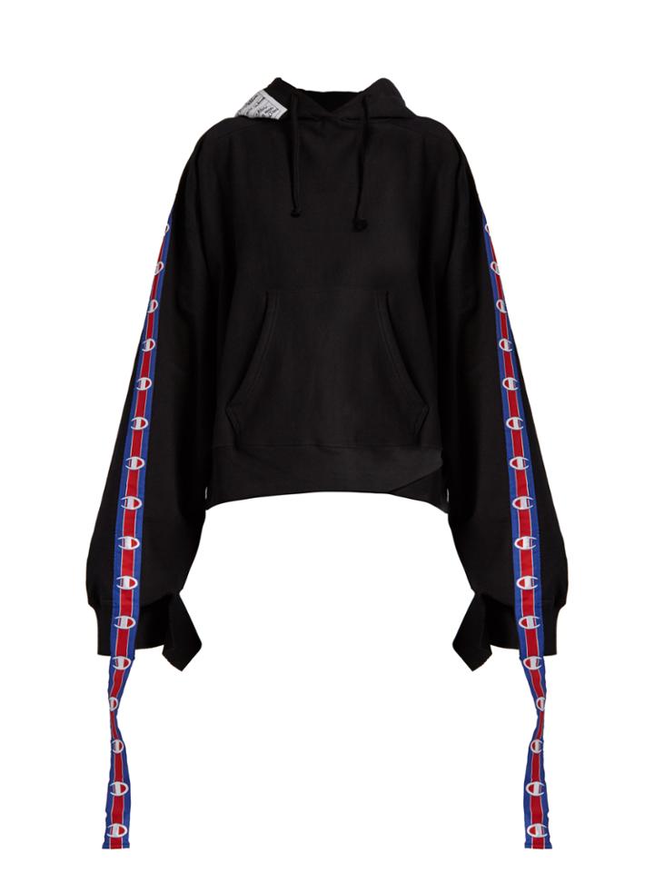 Vetements X Champion Cotton-blend Hooded Sweatshirt