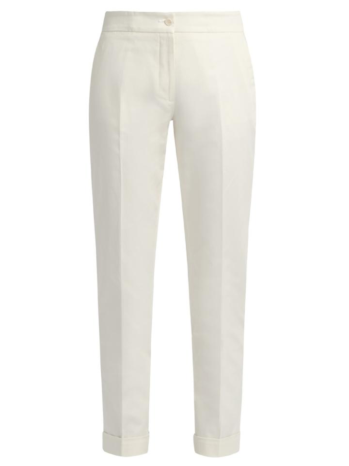 Etro Straight-leg Stretch-cotton Trousers