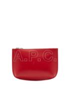 Matchesfashion.com A.p.c. - Sarah Logo Embroidered Make Up Bag - Womens - Red