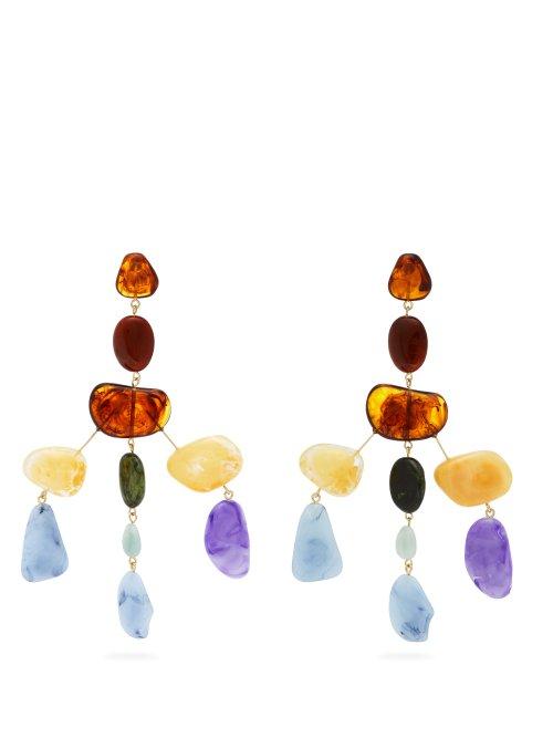 Matchesfashion.com Cult Gaia - Sloane Stone Drop Earrings - Womens - Multi