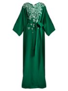 Oscar De La Renta Embellished Silk-crepe Gown