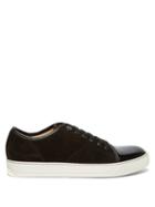 Matchesfashion.com Lanvin - Toe Cap Low Top Suede Trainers - Mens - Black