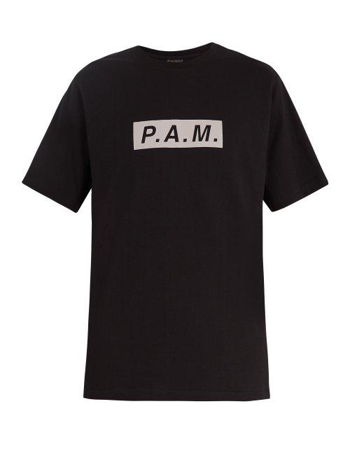 Matchesfashion.com P.a.m. - P.a.m. Logo Cotton T Shirt - Mens - Black