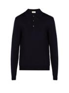 Matchesfashion.com Ditions M.r - Maxime Wool Polo Shirt - Mens - Navy
