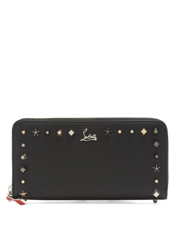 Christian Louboutin Panettone Stud-embellished Leather Wallet