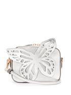 Matchesfashion.com Sophia Webster - Flossy Butterfly Metallic Leather Cross Body Bag - Womens - Silver