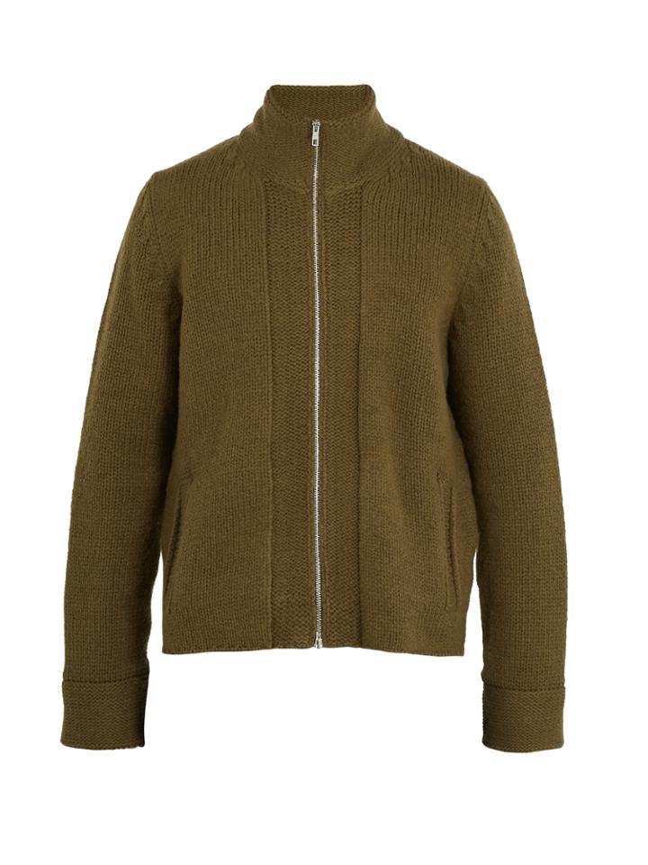 Maison Margiela Zip-through Wool-blend Sweater