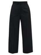 Matchesfashion.com Stella Mccartney - Cropped Straight-leg Wool-blend Trousers - Womens - Black