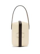 Matchesfashion.com Valextra - Tric Trac Grained Leather Clutch - Womens - White Black