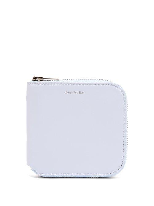 Matchesfashion.com Acne Studios - Csarite Zip Around Wallet - Mens - Light Blue
