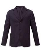 Matchesfashion.com Officine Gnrale - Armie Single-breasted Wool-fresco Suit Jacket - Mens - Navy