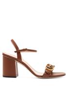 Gucci Gg Marmont Block-heel Leather Sandals