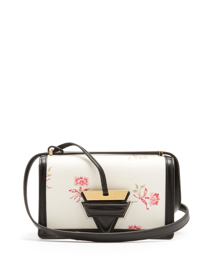 Loewe Barcelona Floral-print Leather Cross-body Bag