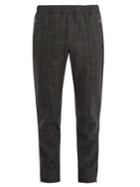 Stella Mccartney Checked Flannel-wool Tapered Trousers