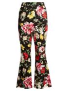Dolce & Gabbana Floral-print Kick-flare Cropped Trousers