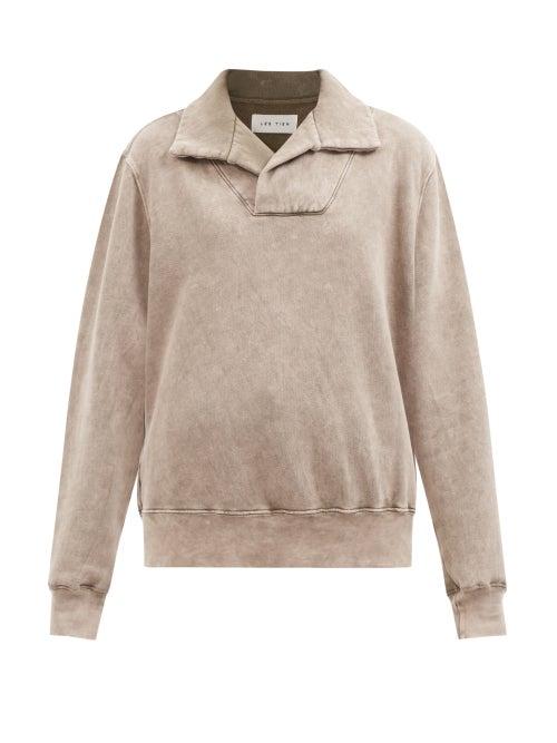 Les Tien - Yacht Brushed-back Cotton Sweatshirt - Womens - Grey