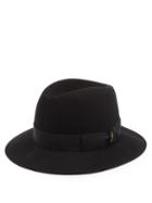 Matchesfashion.com Borsalino - Ribbon-trimmed Fedora Hat - Mens - Black