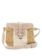 Matchesfashion.com Khokho - Jabu Leather Trimmed Mini Basket Bag - Womens - White Multi