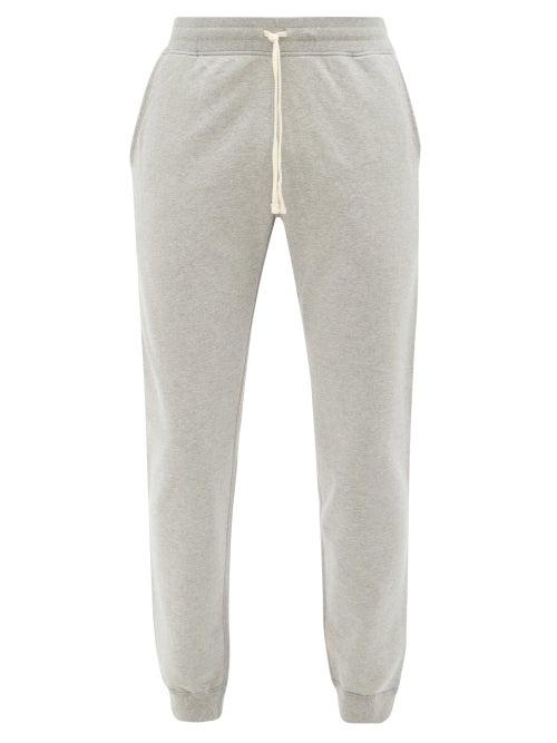 Mens Activewear Reigning Champ - Drawstring-waist Cotton-jersey Track Pants - Mens - Grey