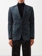 Tom Ford - Suede Tuxedo Jacket - Mens - Blue