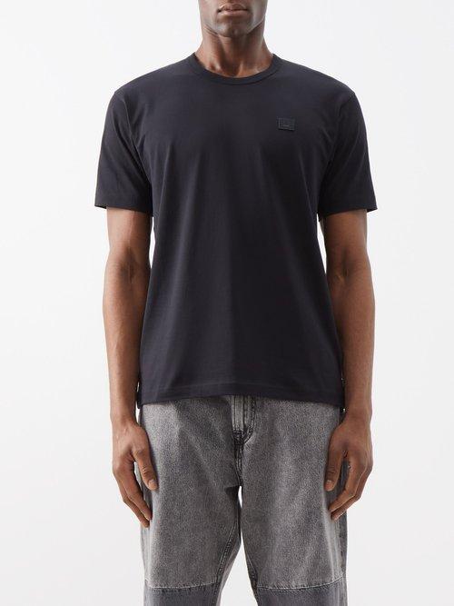 Acne Studios - Nash Face-logo Cotton-jersey T-shirt - Mens - Black